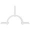 Ekena Millwork Ericson Architectural Grade PVC Gable Bracket, 84"W x 52 1/2"H x 4"D x 4"F, 15/12 Pitch GBP084X53X0404ERI00 - alternate 2